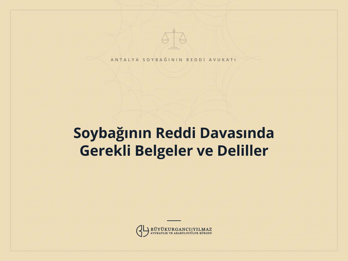 Soybağının Reddi Davasında Gerekli Belgeler ve Deliller